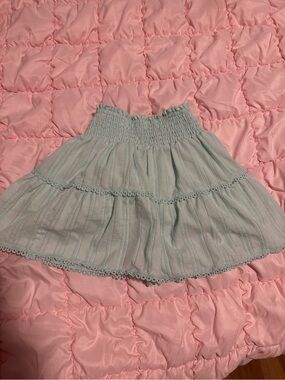 Little Olin size 8Y Light Mint Tiered Smocked Waist Skirt NEW